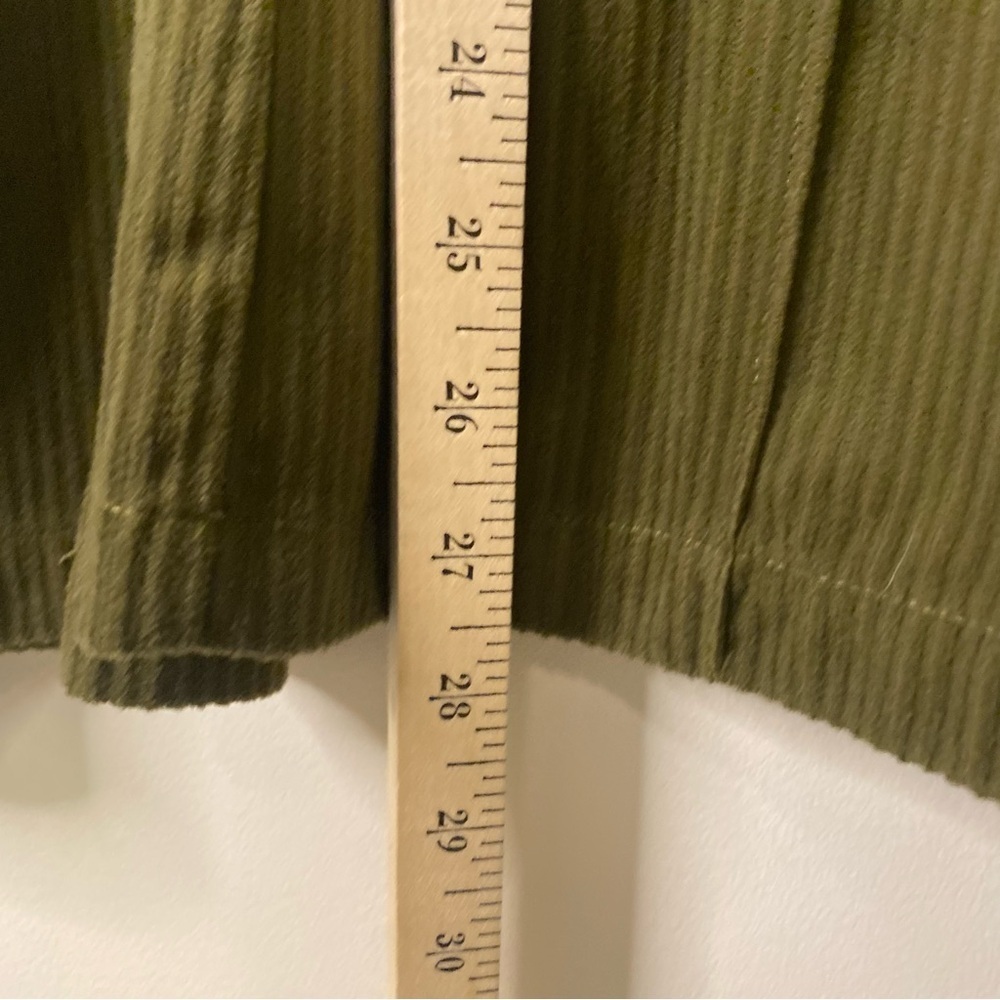 Cider Corduroy Green Wide Flare Leg High Waisted Trouser Pants XS 90s Y2K Office - Picture 4 of 12